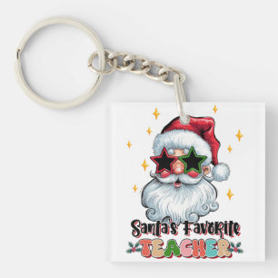 Teacher Gift Santas Favourite Teacher Key Ring