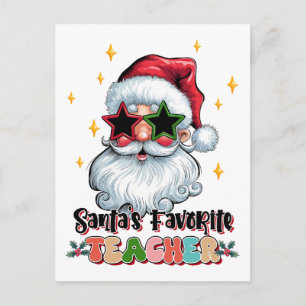 Teacher Gift Santas Favourite Teacher Postcard