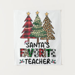 Teacher Gift Santa's Favourite Teacher Tapestry