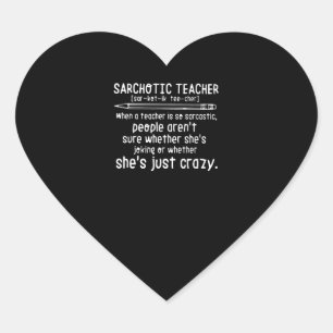 Teacher Gift   Sarchotic Teacher Heart Sticker