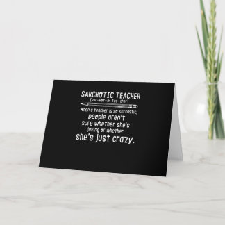 Teacher Gift | Sarchotic Teacher Holiday Card