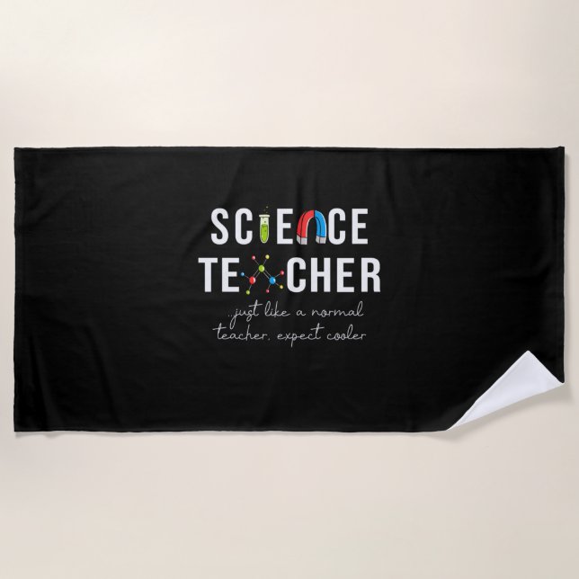 Teacher Gift Science Teacher Beach Towel (Front)