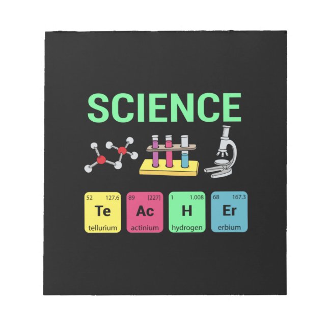 Teacher Gift Science Teacher Definition Notepad (Front)