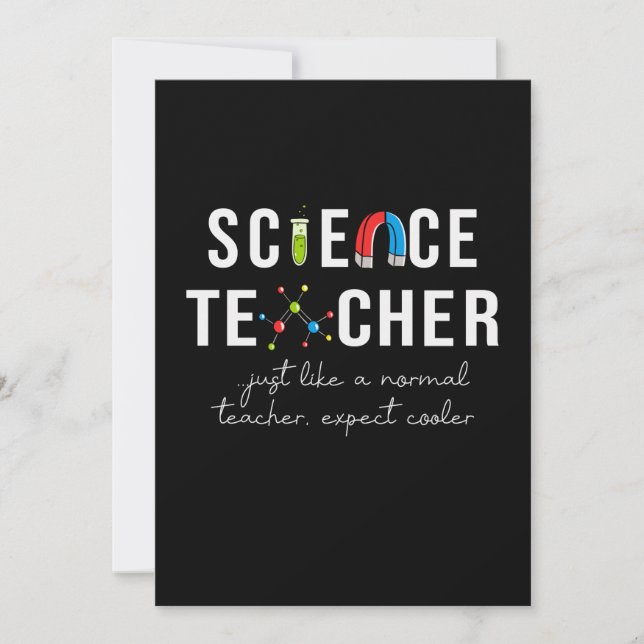 Teacher Gift Science Teacher Invitation (Front)