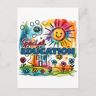 Teacher Gift Special Education Holiday Postcard