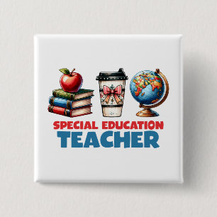 Teacher Gift Special Education Teacher 15 Cm Square Badge