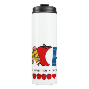 Teacher gift Teach Love Watch 100 day school Thermal Tumbler