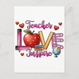Teacher Gift   Teacher Love Inspire Holiday Postcard