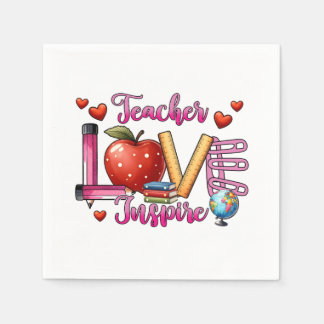 Teacher Gift | Teacher Love Inspire Napkin