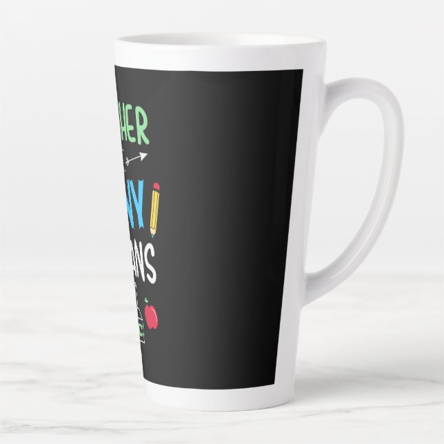 Teacher Gift Teacher Tiny Humans Latte Mug (Right)