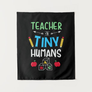 Teacher Gift Teacher Tiny Humans Tapestry