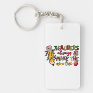 Teacher Gift Teachers Always Make The Nice List Key Ring
