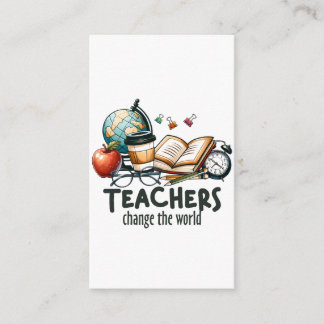 Teacher Gift | Teachers Change The World Enclosure Card