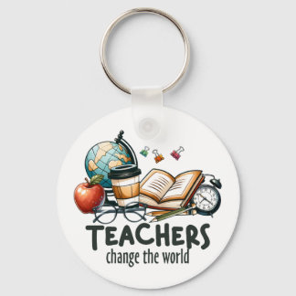 Teacher Gift | Teachers Change The World Key Ring