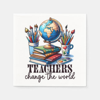Teacher Gift | Teachers Change The World Napkin