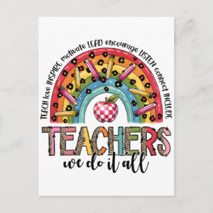 Teacher Gift   Teachers We Do It All Postcard