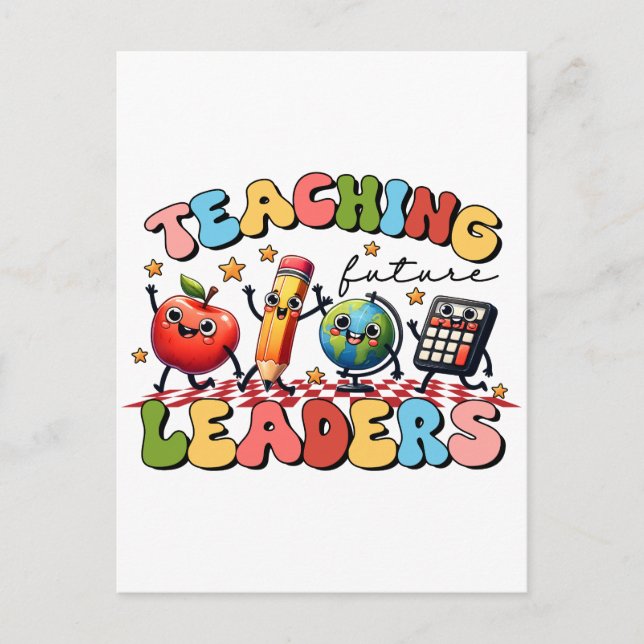 Teacher Gift | Teaching Future Leaders Postcard (Front)