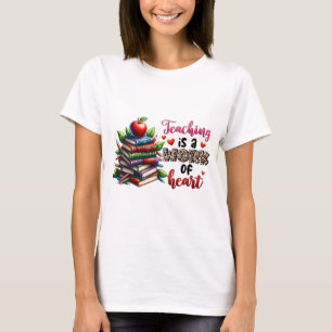 Teacher Gift Teaching Is A Work Of Heart T-Shirt
