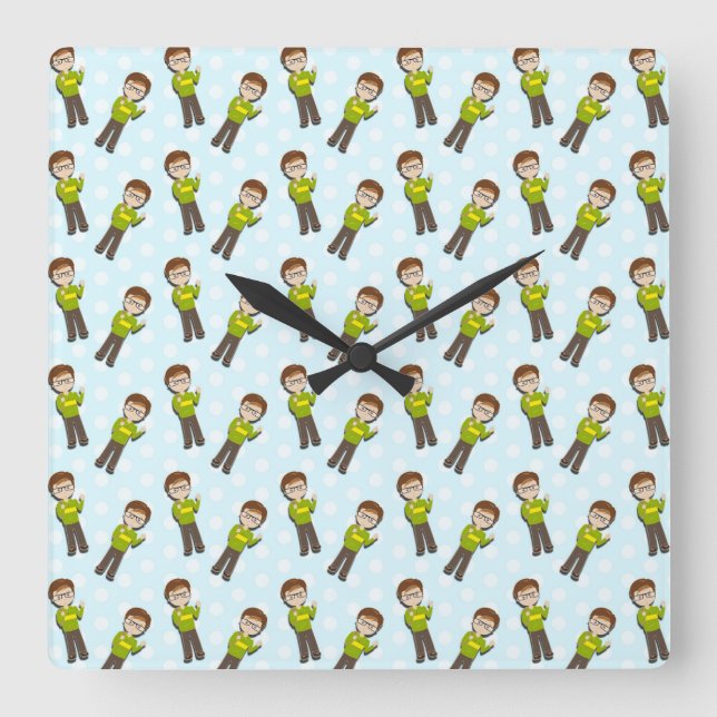 Teacher Gift | The Good Teacher Explains Square Wall Clock (Front)