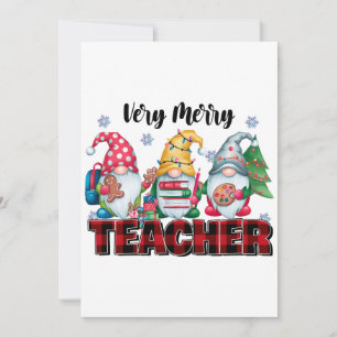 Teacher Gift Very Merry Teacher Card