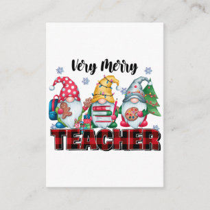 Teacher Gift Very Merry Teacher Enclosure Card