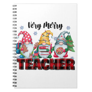 Teacher Gift Very Merry Teacher Notebook