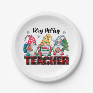 Teacher Gift Very Merry Teacher Paper Plate