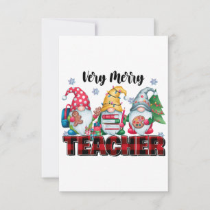 Teacher Gift Very Merry Teacher RSVP Card