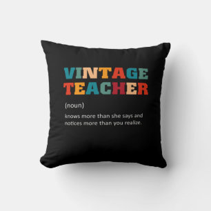 Teacher Gift Vintage Teacher Cushion