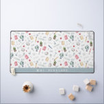 Teacher Gift | Watercolor Pattern Personalised Desk Mat<br><div class="desc">Design features an all over teacher pattern with your choice of personalisation. Honour a special educator in your life with a personalised teacher gift. They have gone above and beyond to encourage your child’s learning and potential. Their patience in dealing with 20 kids (and those 20 kids’ parents) is admirable....</div>