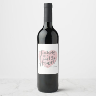 Teacher gift wine label