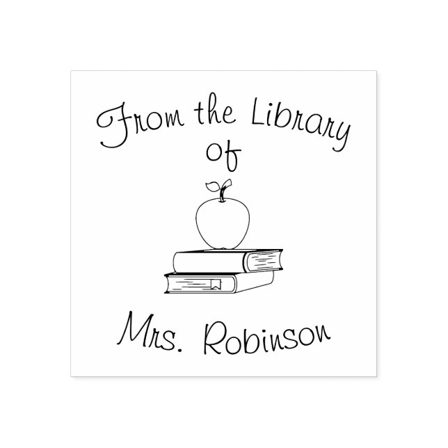 Teacher Gifts Classroom Books Library Rubber Stamp (Imprint)