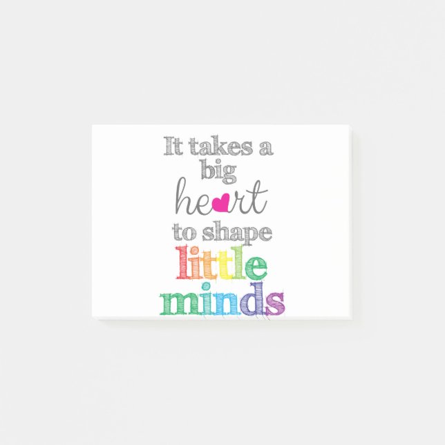 Teacher Gifts: First day of school, teacher Post-it Notes (Front)