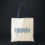 Teacher Gifts Fourth Grade Any Grade Modern Script Tote Bag<br><div class="desc">Easily edit the grade level AND the font colours to create a unique gift for that special teacher! Simply click the Personalise Button to edit the grade. Or click the "Edit Using Design Tool" to edit the colours. This design features a modern script and minimal sans serif font that overlap...</div>