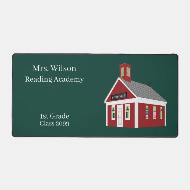 Teacher Gifts Schoolhouse Desk Mats Pads (Front)