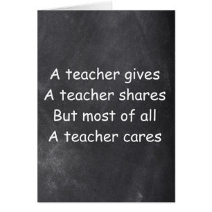 Teacher Gives Shares Cares Chalkboard Design