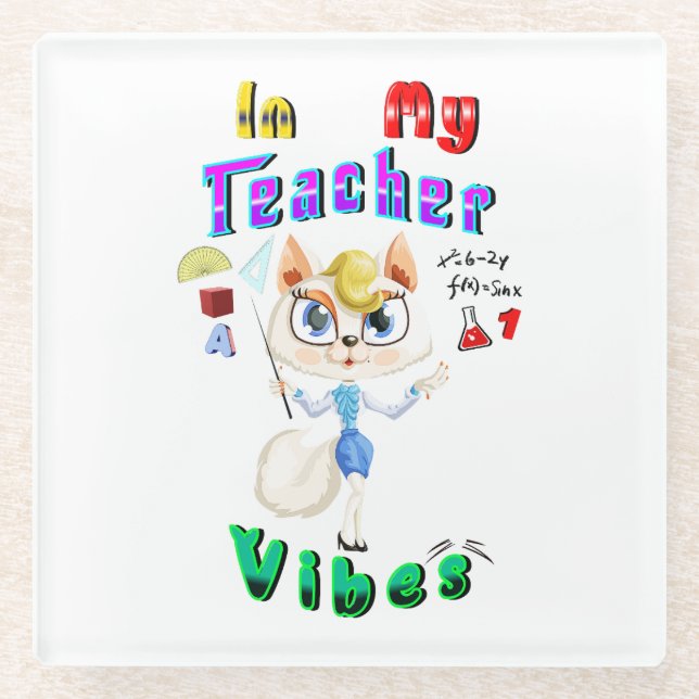 Teacher Glass Coaster (Front)