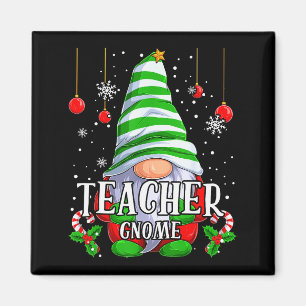 Teacher Gnome Christmas Pajamas Matching Family Gr Magnet