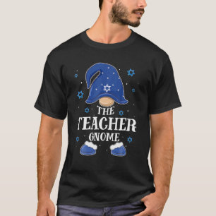 Teacher Gnome Hanukkah Jewish Matching Family Xmas T-Shirt