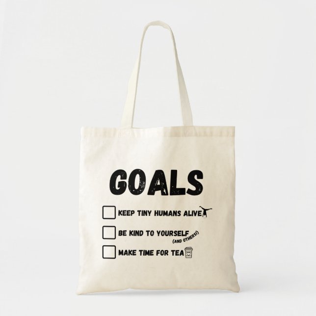 Teacher Goals tote bag (Front)