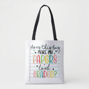 Teacher Grades, Funny meme teachers Tote Bag