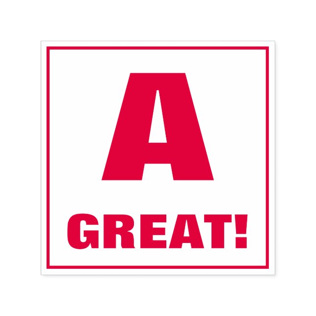 Teacher Grading Stamp: A, GREAT! Self-inking Stamp (Design)