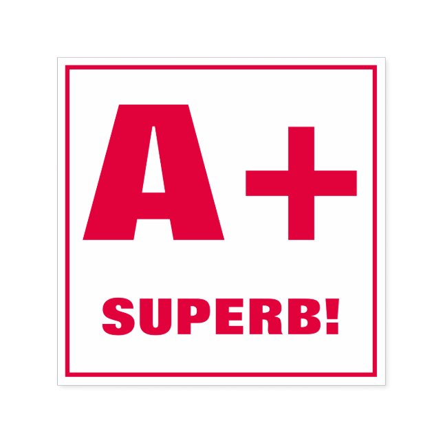 Teacher Grading Stamp: A+, SUPERB! Self-inking Stamp (Design)