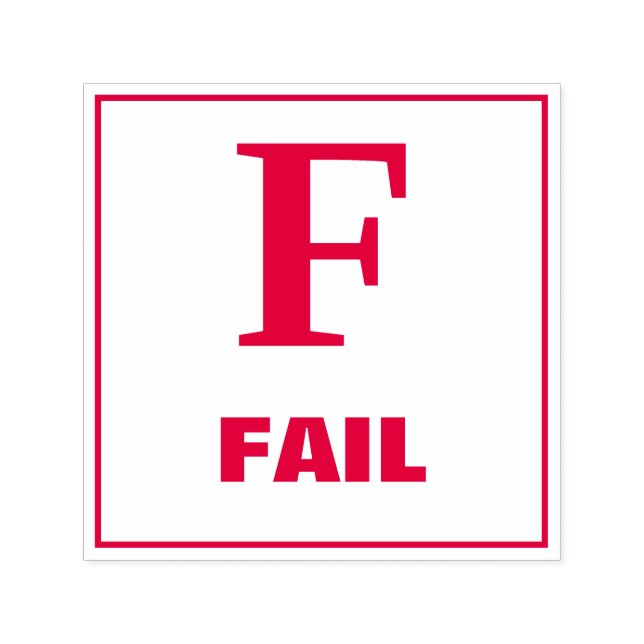 Teacher Grading Stamp: F - FAIL Self-inking Stamp (Design)