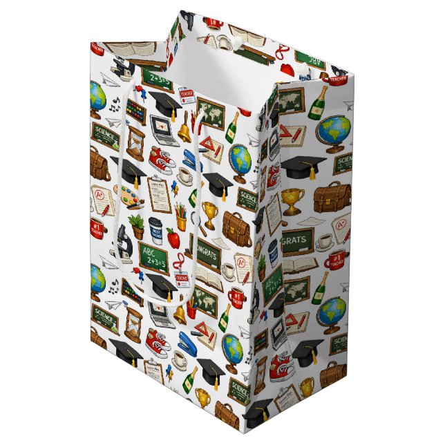 🎓 Teacher Graduation Gift Bag (Front Angled)