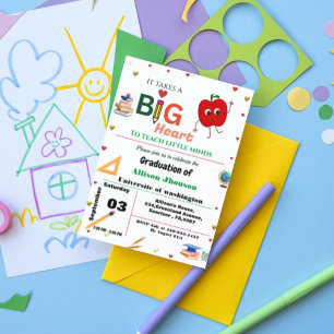 teacher graduation invite elementary graduation 