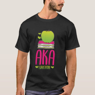 Teacher Green Apple AKA Educator School Students S T-Shirt