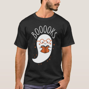 Teacher Halloween Ghost Booooooks Boo Read Books T-Shirt