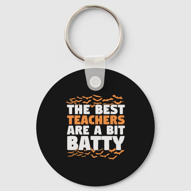 Teacher Halloween   Key Ring (Front)