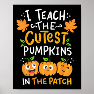 Teacher Halloween Pre-k Teacher Kindergarten Cutes Poster